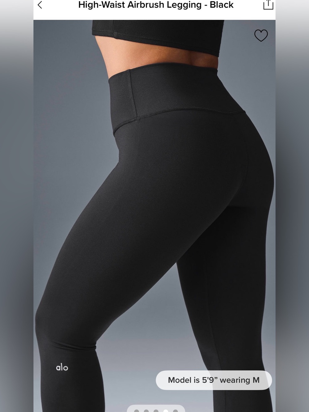 ALO Yoga Airbrush High-Waist Black Leggings